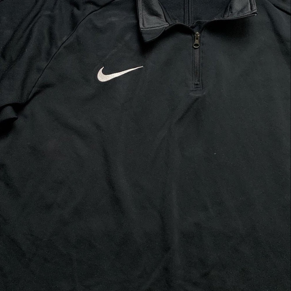 Nike Dri Fit Quarter Zip Black and White Jumper (XL)