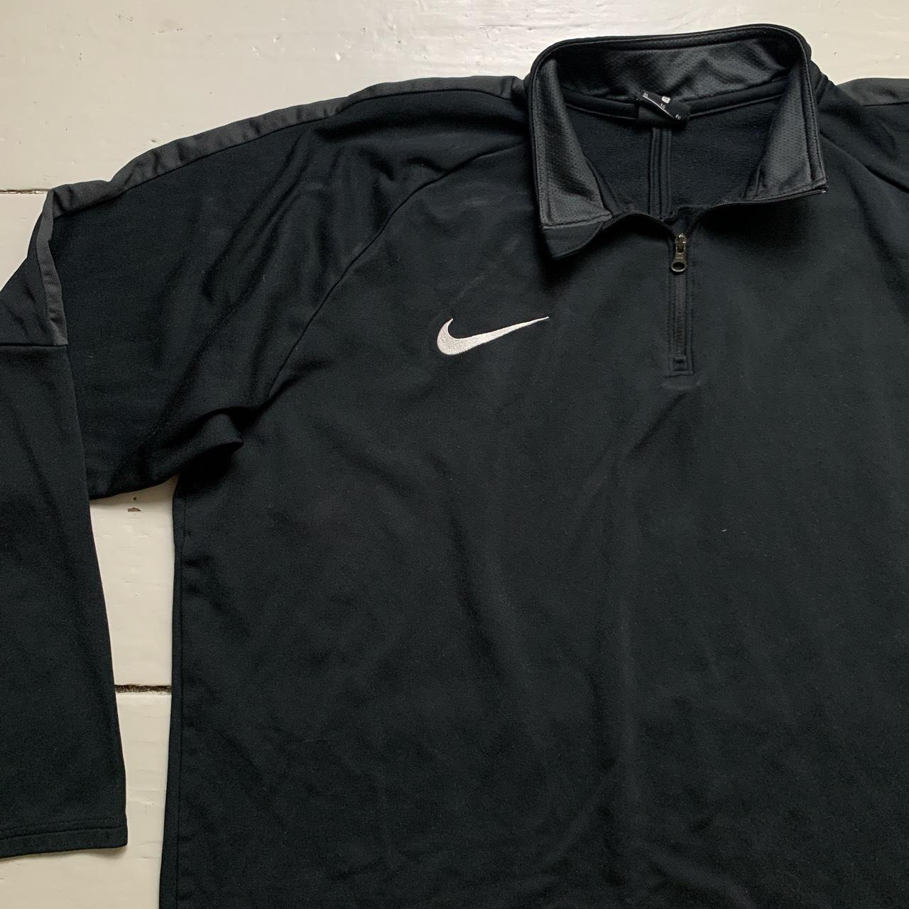 Nike Dri Fit Quarter Zip Black and White Jumper