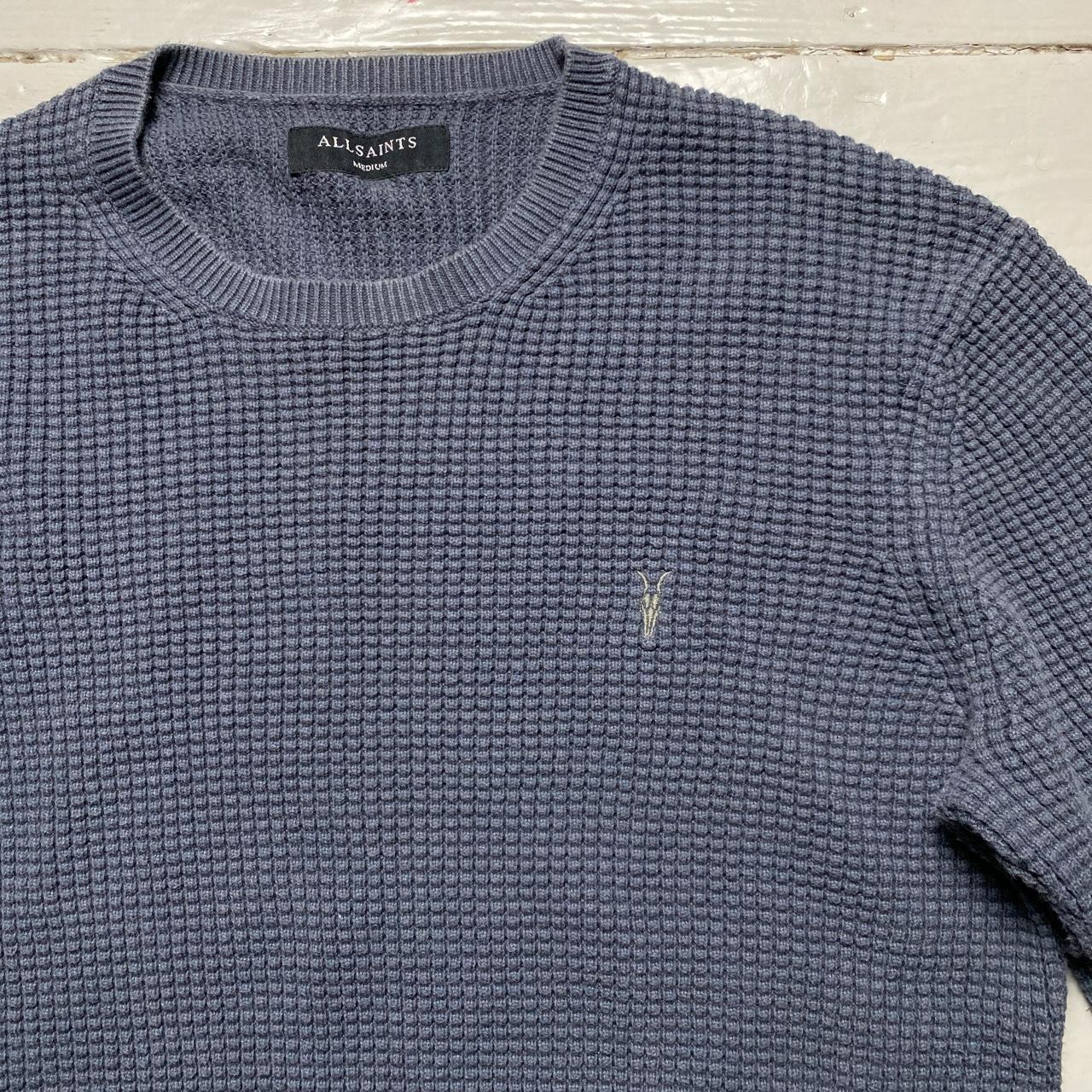 All Saints Wells Crew Thick Knitted Jumper Grey