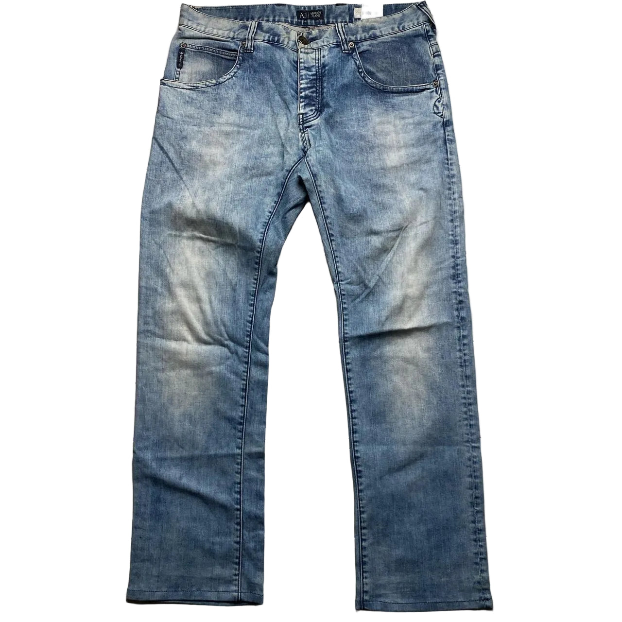 Armani J08 Vintage Light Blue Baggy Jeans (34W)