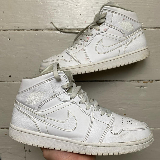 Jordan 1 White Mid