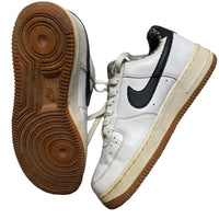 Nike Air Force 1 White and Black Gum Sole Checkered Interior (UK 6)