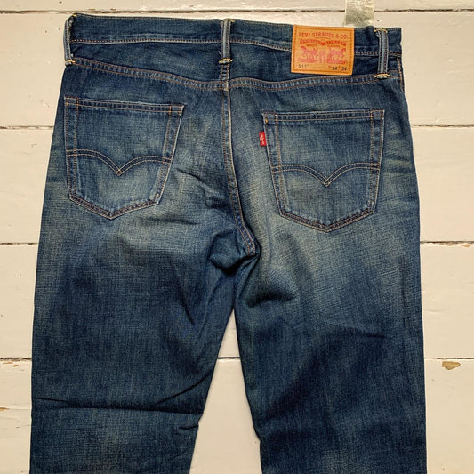 Levis 511 Slim Navy Stonewash Jeans