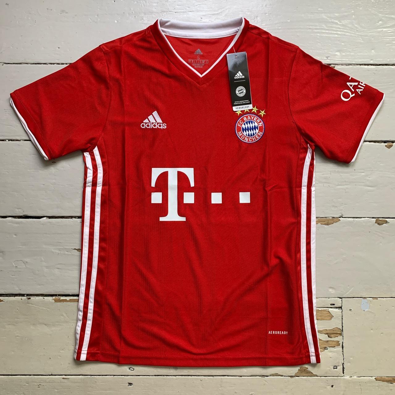 Bayern Munich Adidas T Mobile Football Jersey Red and White