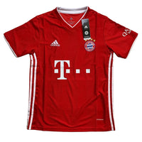 Bayern Munich Adidas T Mobile Football Jersey Red and White (S)