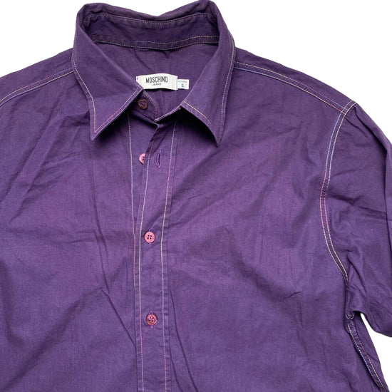 Moschino Vintage Purple Rainbow Stitch Shirt (S)