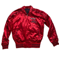 Avirex Vintage Red Satin Bomber Jacket (M)