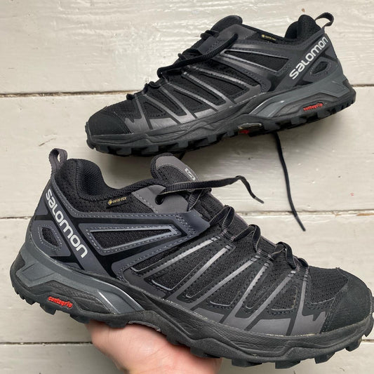Salomon X Ultra Black and Grey Trainers