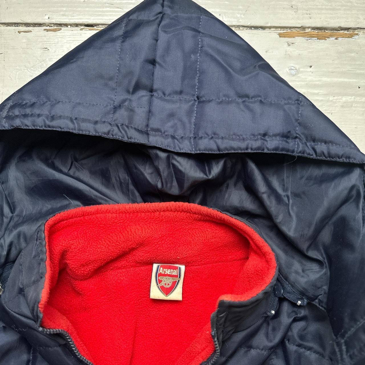 Arsenal Vintage Navy and Red Puffer Jacket