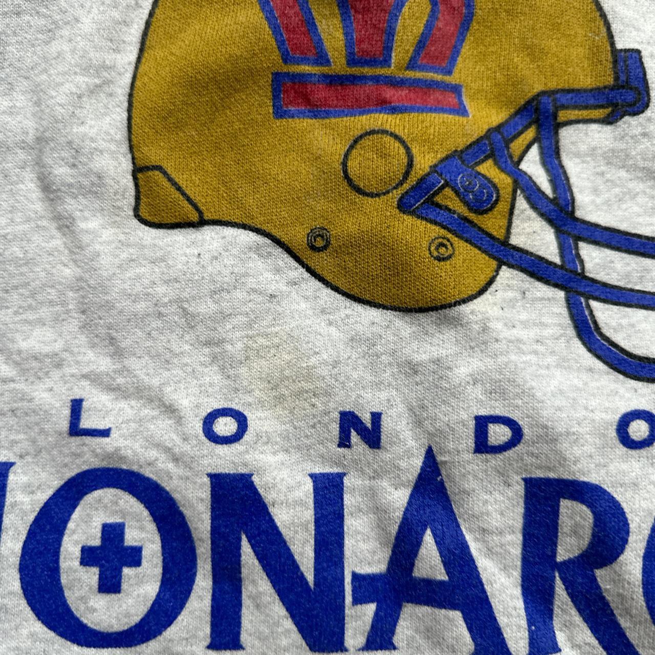 London Monarchs Vintage Hanes 1991 Grey Jumper