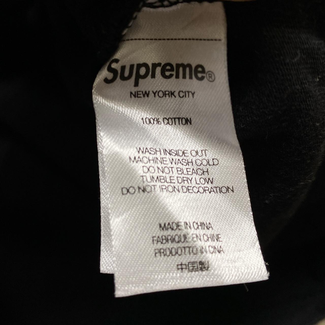 Supreme Black and Checked Long Sleeve T Shirt