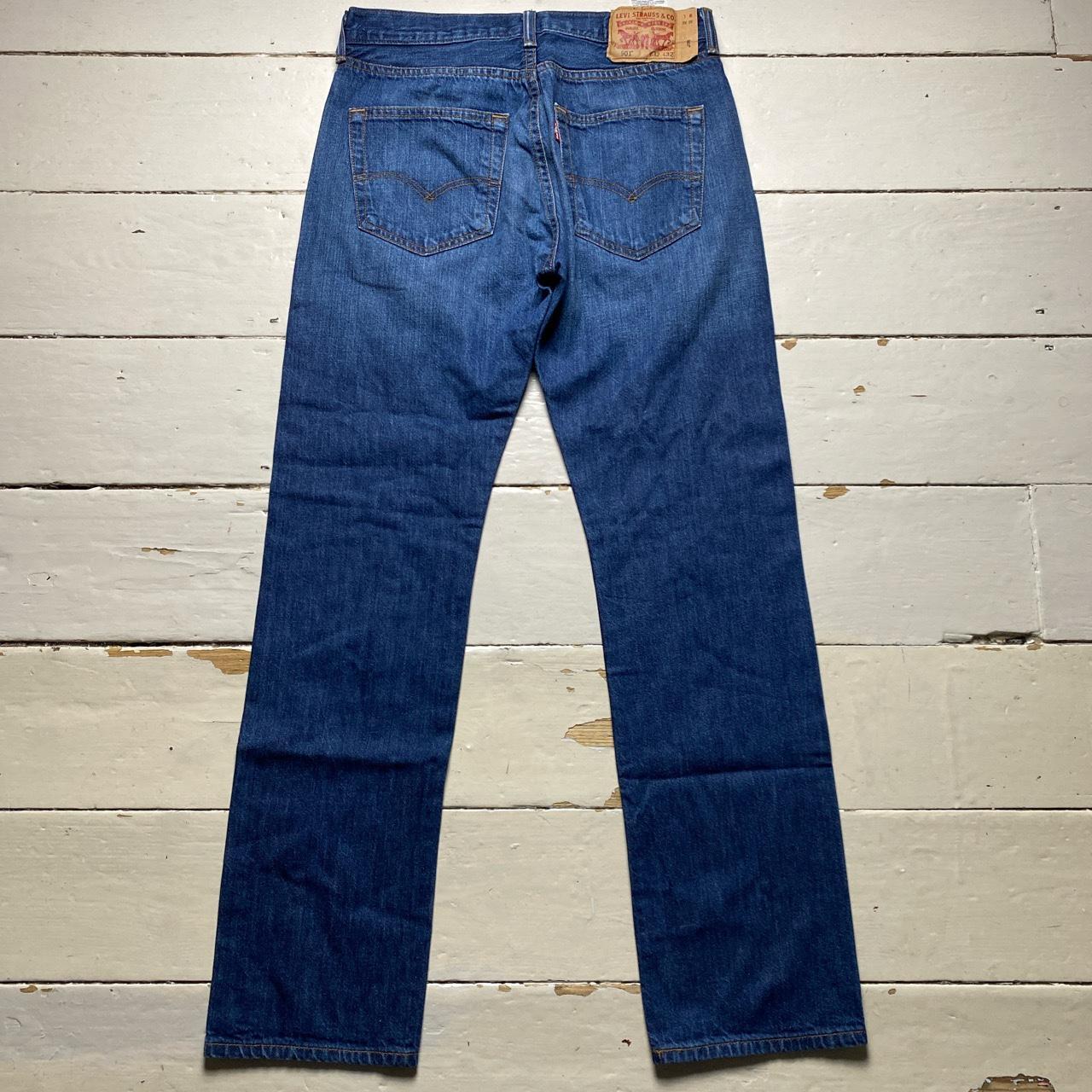 Levis 501 Navy Baggy Jeans