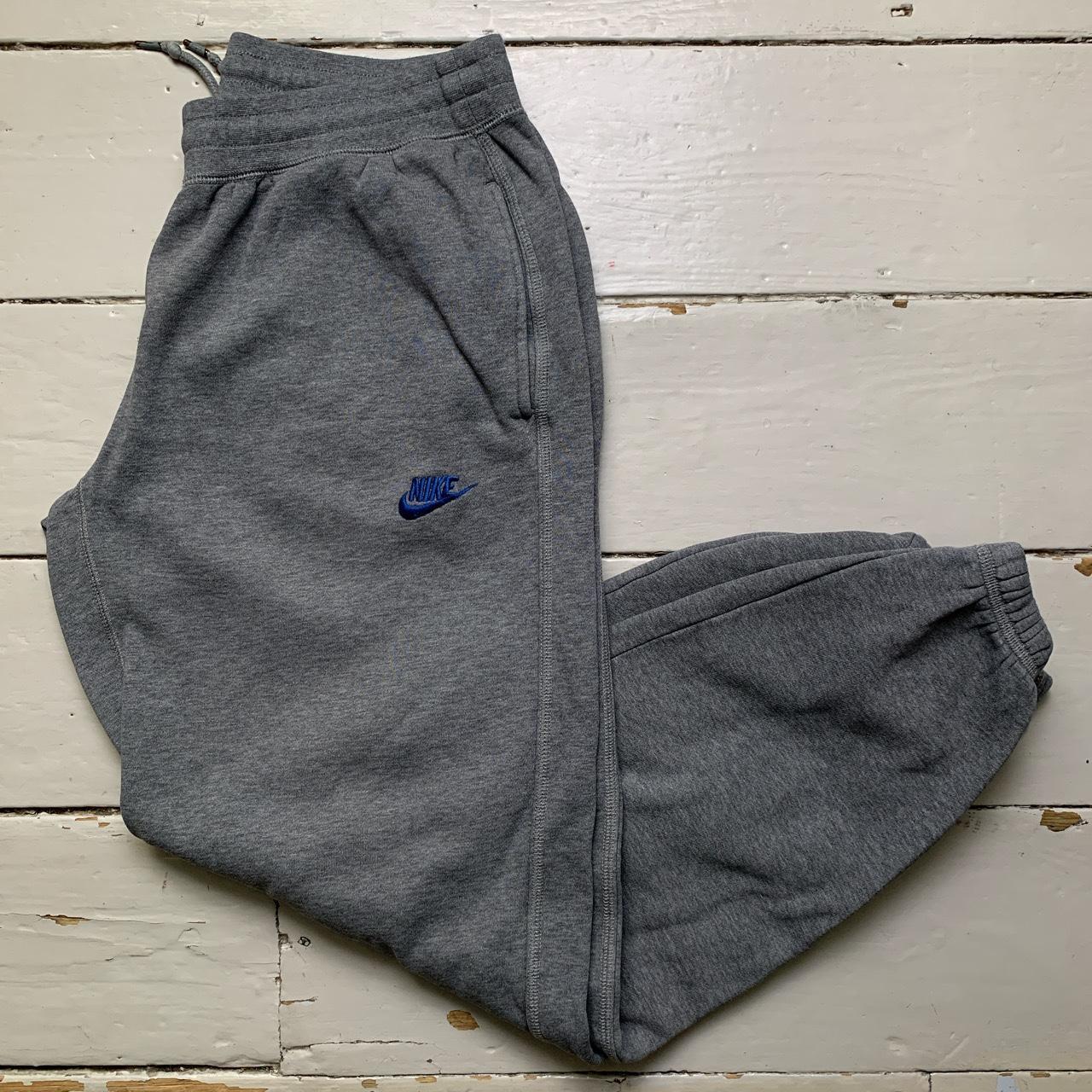 Nike Swoosh Grey and Blue Baggy Vintage Joggers