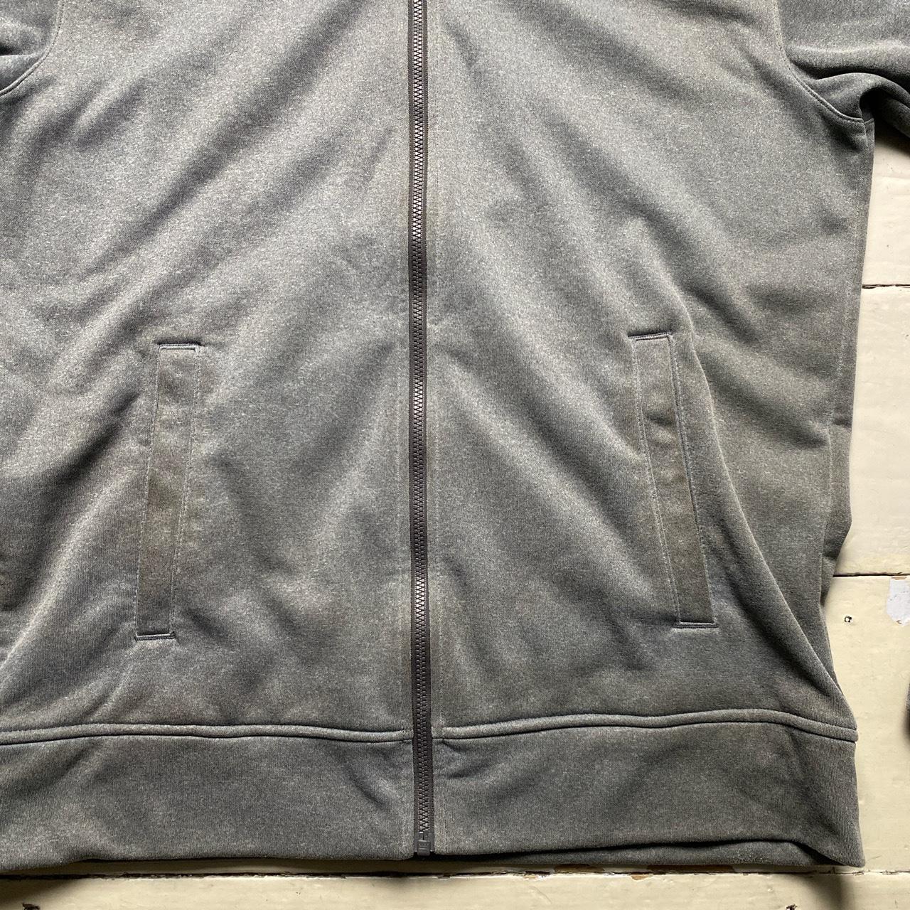 The North Face Grey Black and White Hoodie Jacket