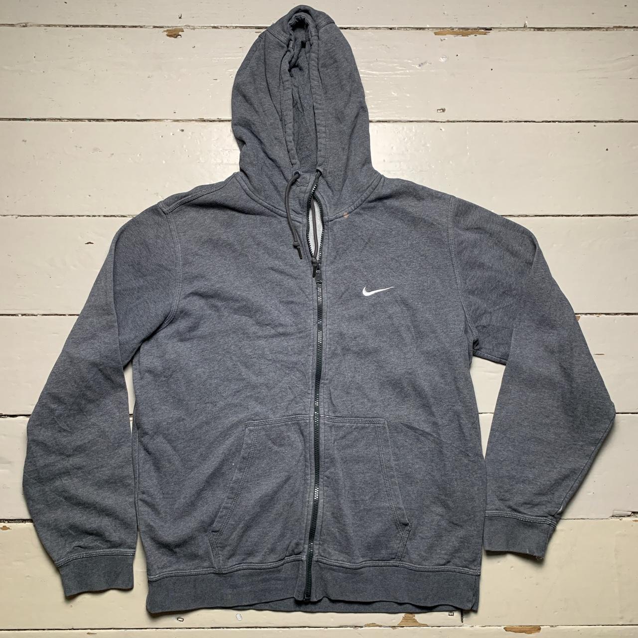 Nike Swoosh Grey and White Hoodie