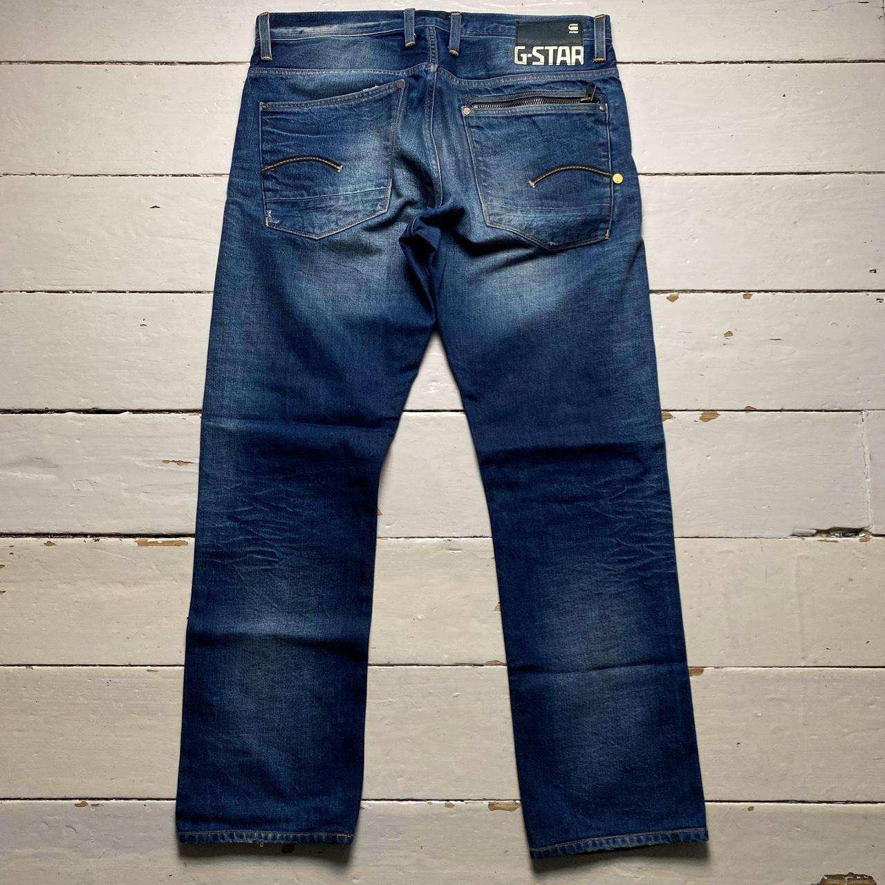 G Star Navy Stonewashed Jeans