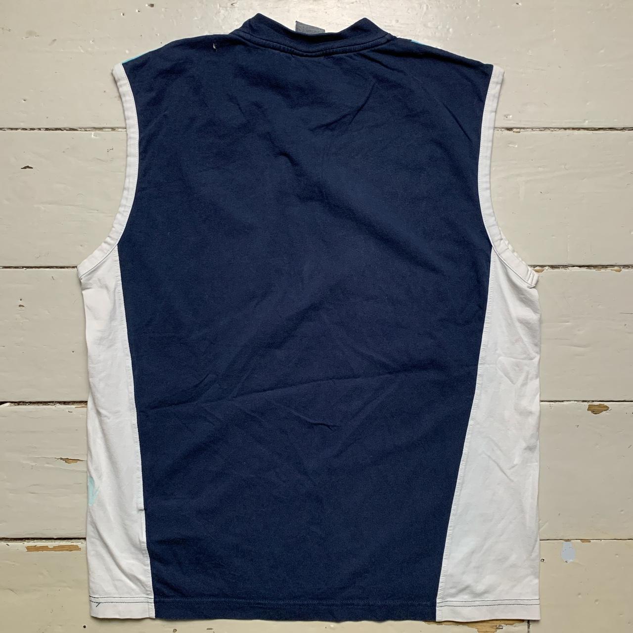 Nike Vintage Centra Swoosh Navy Blue and White Vest