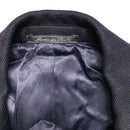 Huntsman & Sons of Saville Row Long Double Breasted Duffle Trench Coat Navy (XL)