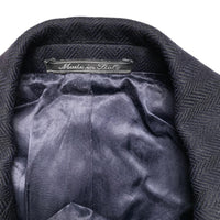 Huntsman & Sons of Saville Row Long Double Breasted Duffle Trench Coat Navy (XL)