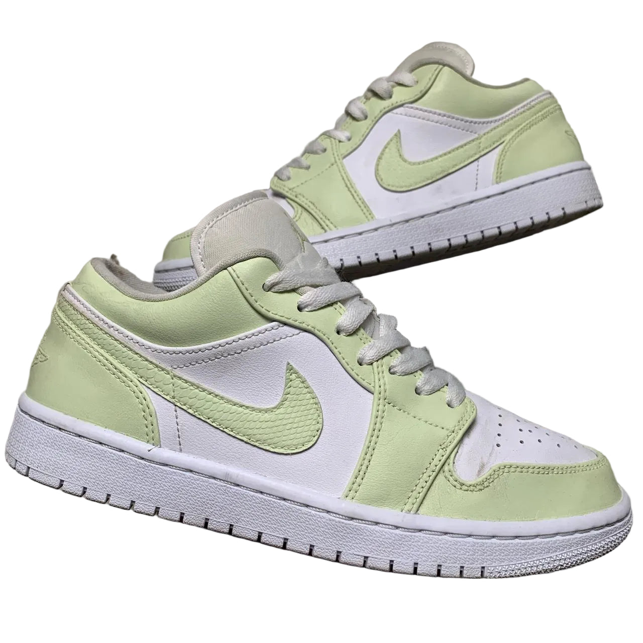 Jordan 1 Low White and Pastel Citron Yellow (UK 6.5)