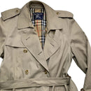 Burberrys Burberry Vintage Womens Trench Coat Jacket with Belt (XL)