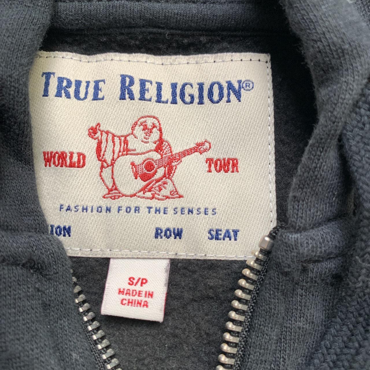 True Religion Womens Black White and Red Hoodie