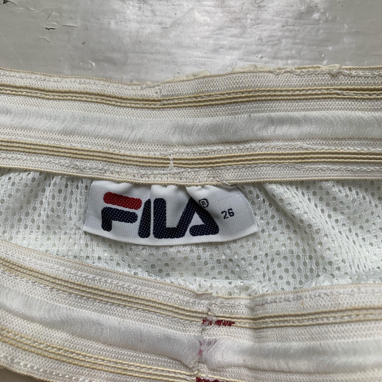 West Ham United Vintage Fila White Shorts