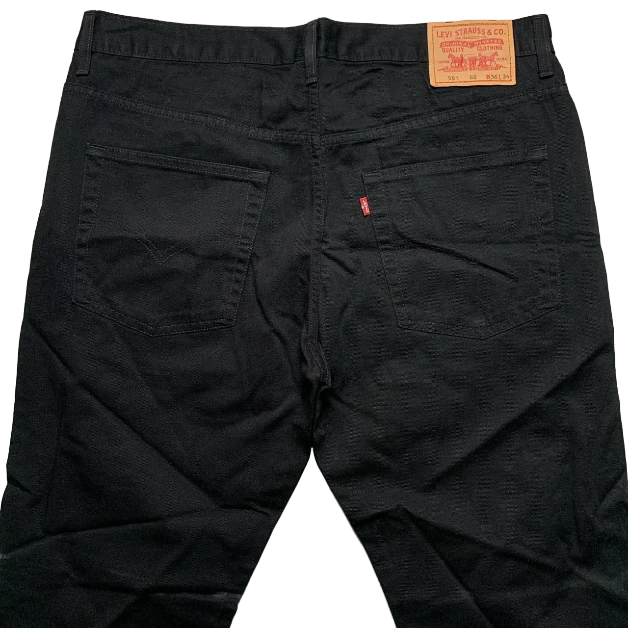 Levis 581 66 Black Baggy Trouser Jeans (W36)