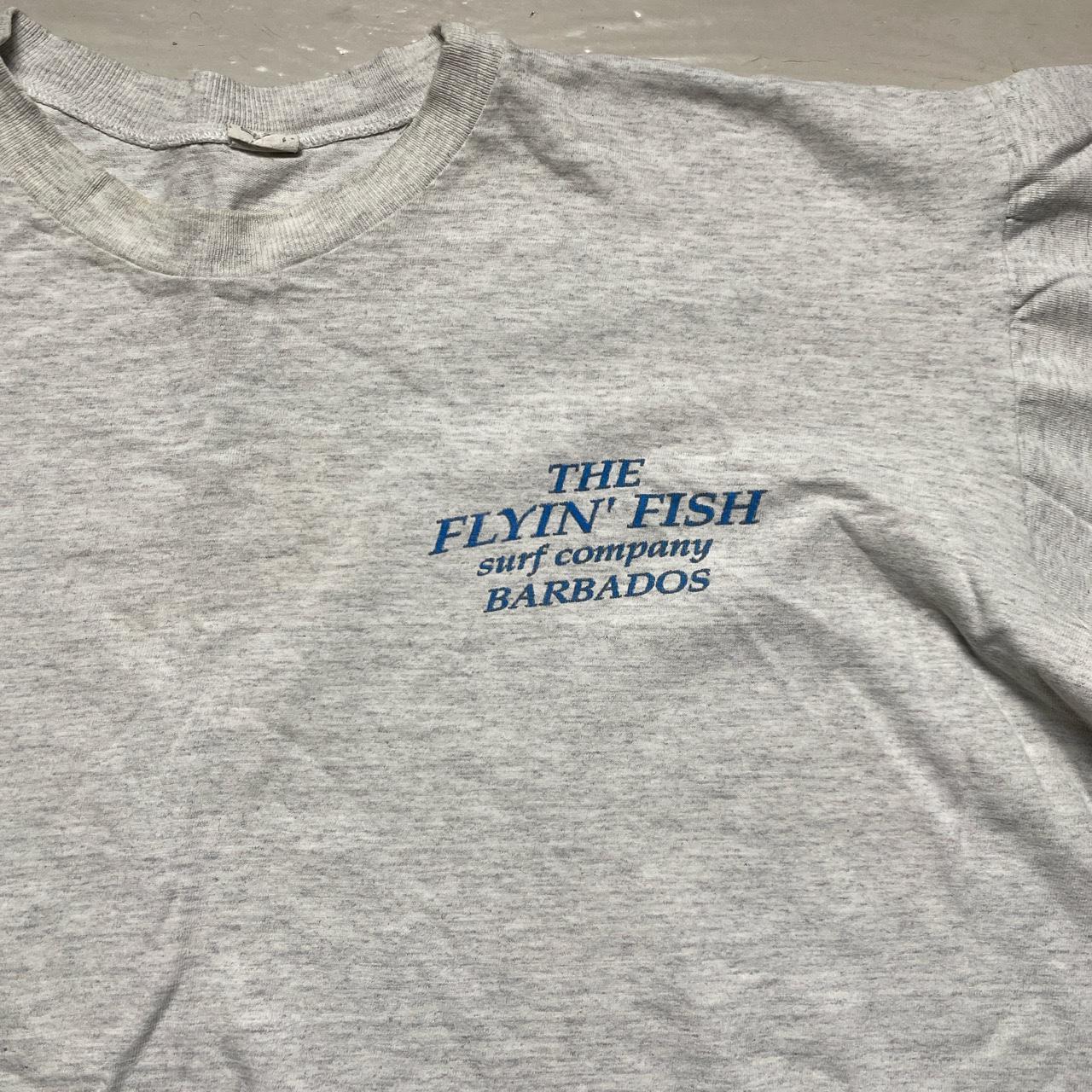 Flyin Fish Cropped Womens Grey Oversized T Shirt