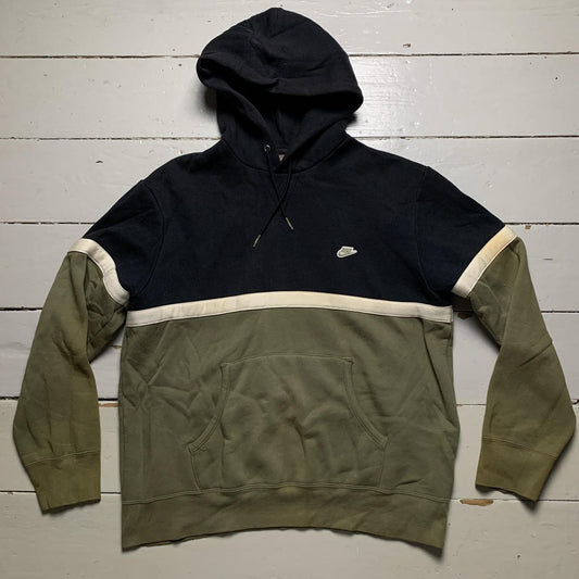 Nike Swoosh Khaki Cream and Black Hoodie