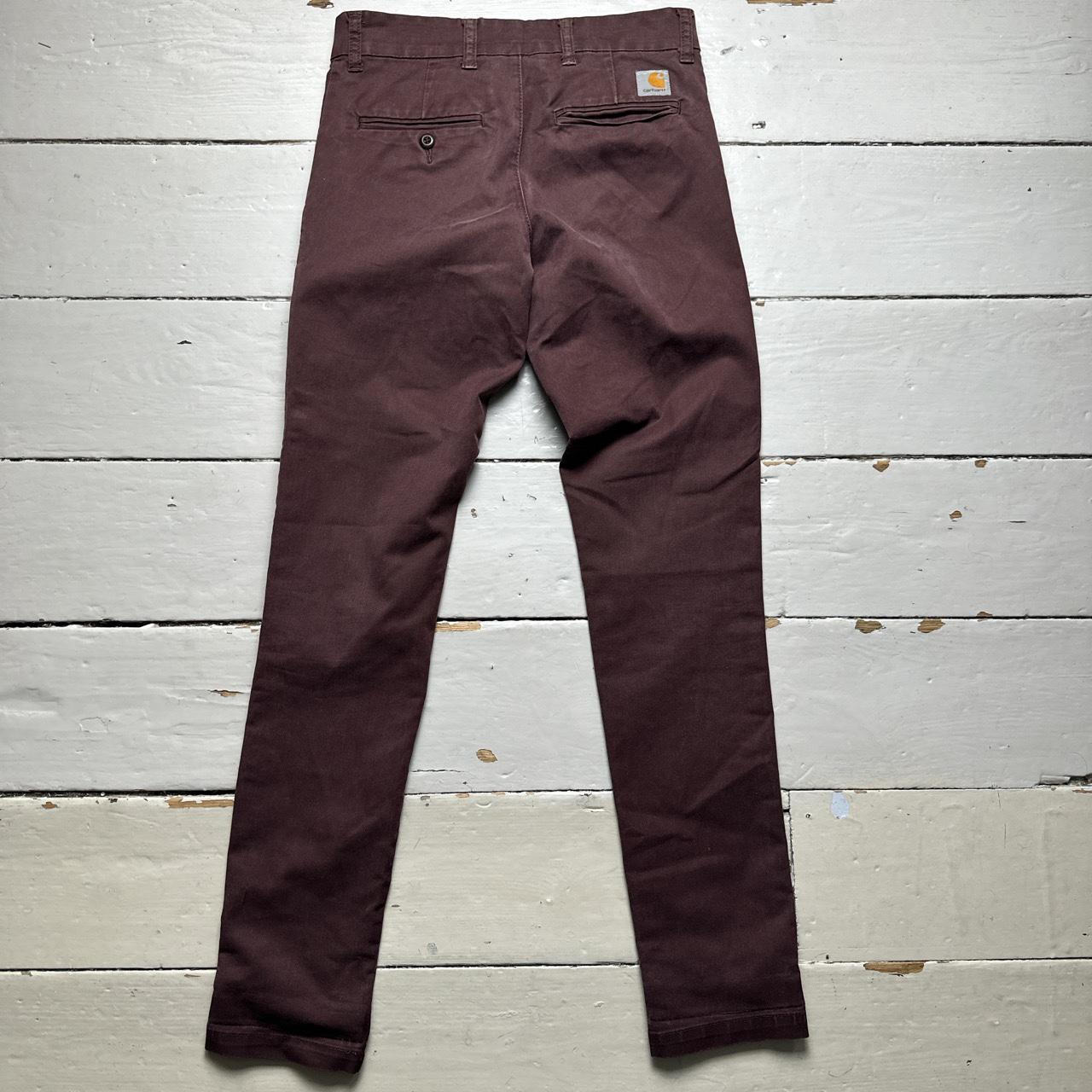 Carharrt Sid Pant Slim Burgundy Trousers