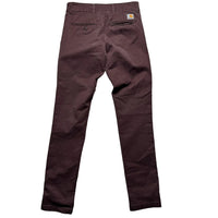 Carharrt Sid Pant Slim Burgundy Trousers (28W)