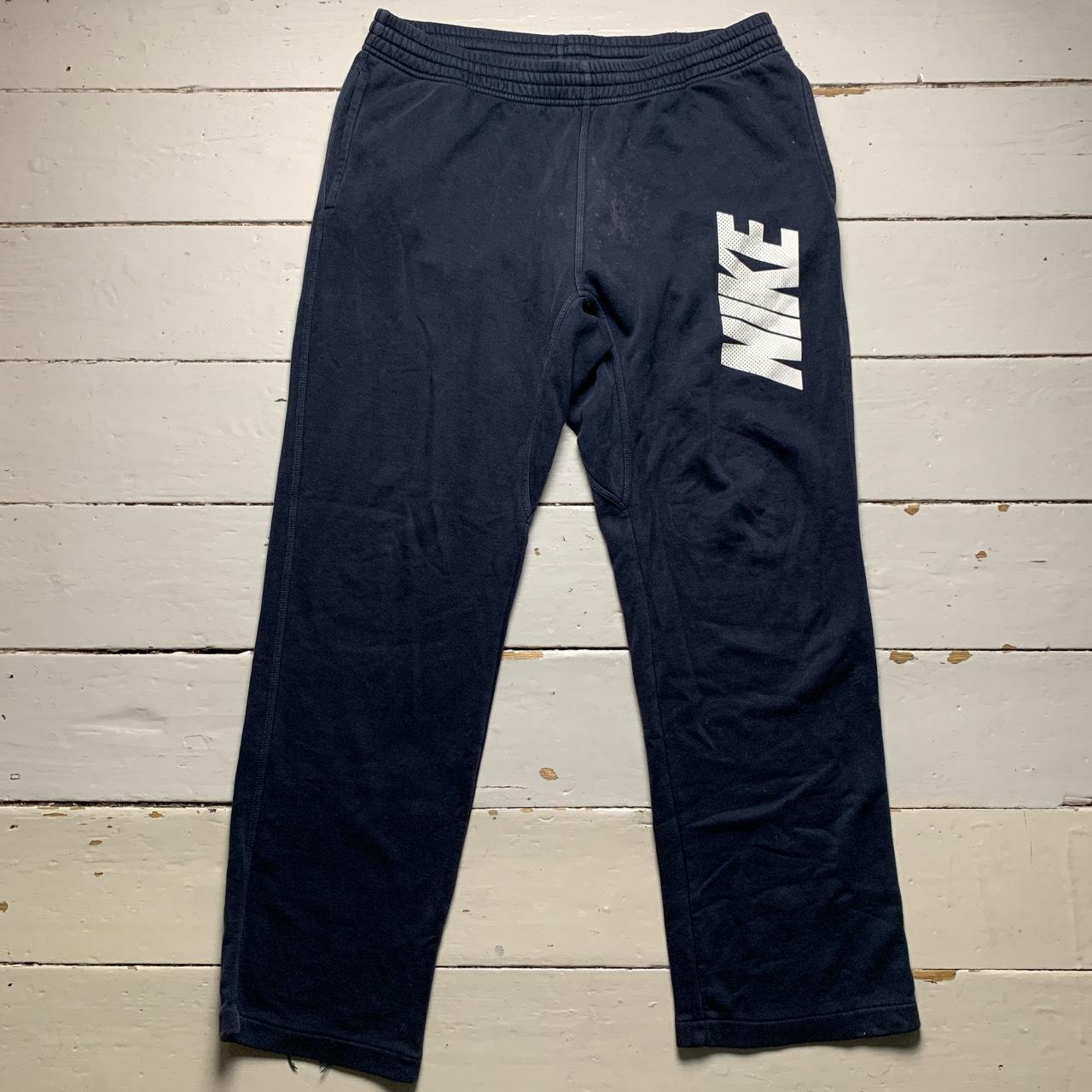 Nike Club Spellout Navy and White Joggers