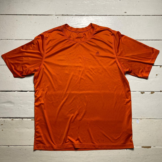 Adidas Climalite Vintage Orange T Shirt