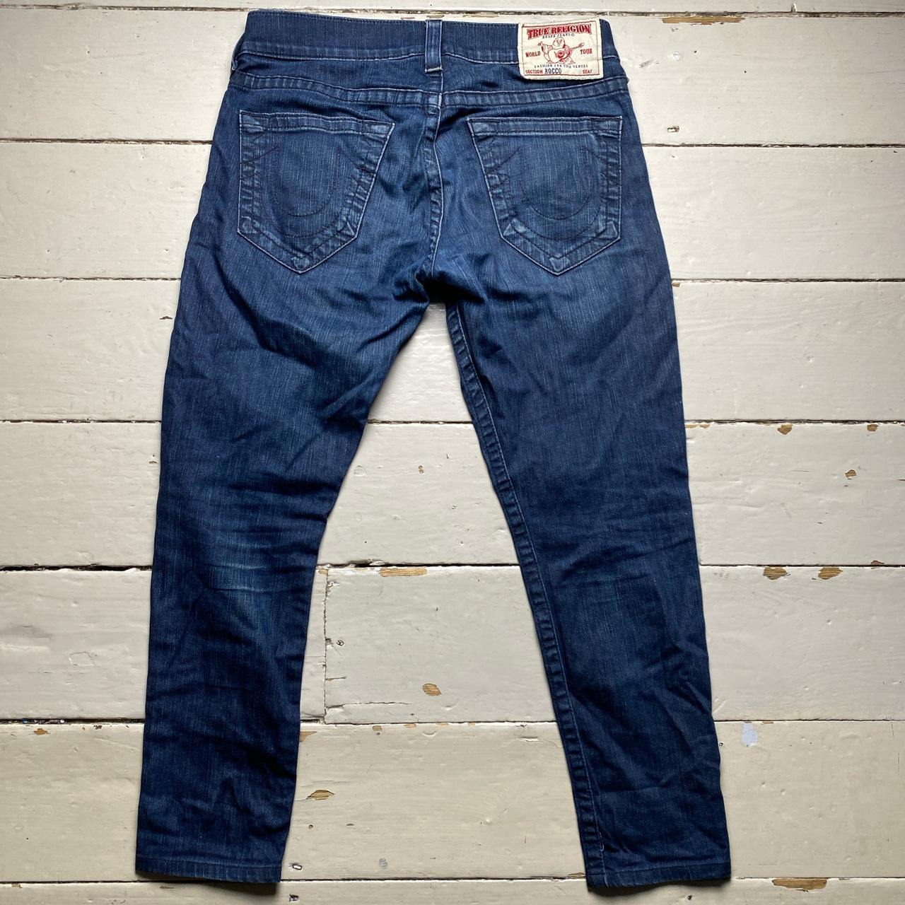 True Religion Rocco Navy Stitch Slim Jeans