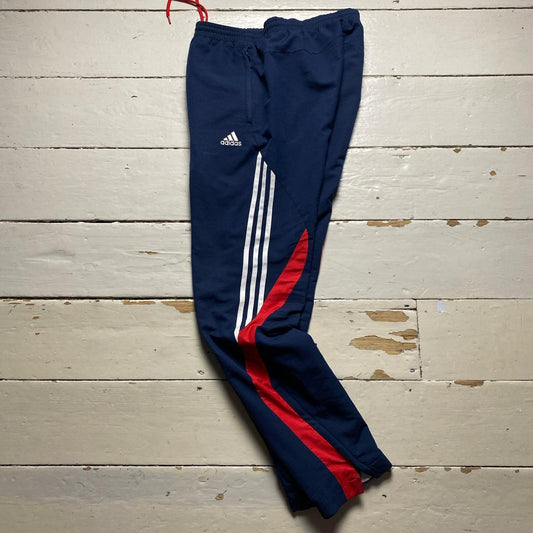 Adidas Navy White and Red Shell Baggy Trackpant Bottoms