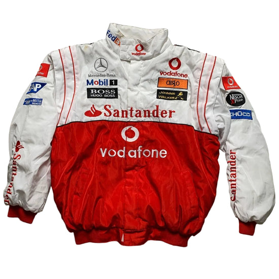 Mercedes Benz Mclaren Vodafone Formula 1 Varsity Baseball Jacket (S)