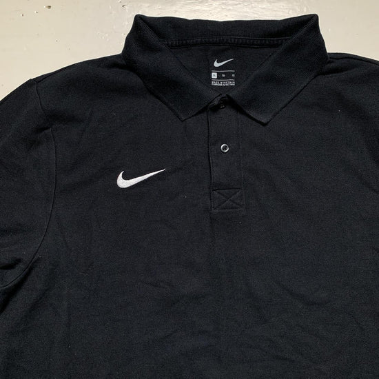 Nike Swoosh Black and White Polo Shirt