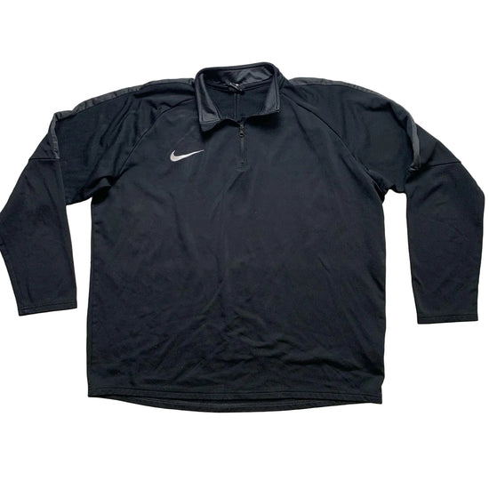 Nike Dri Fit Quarter Zip Black and White Jumper (XL)