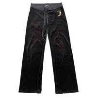 Juicy Couture Grey and Gold Velour Tracksuit (M/S)