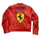 Ferrari Vintage Red Michael Schumacher 2003 Kids Leather Jacket (S)