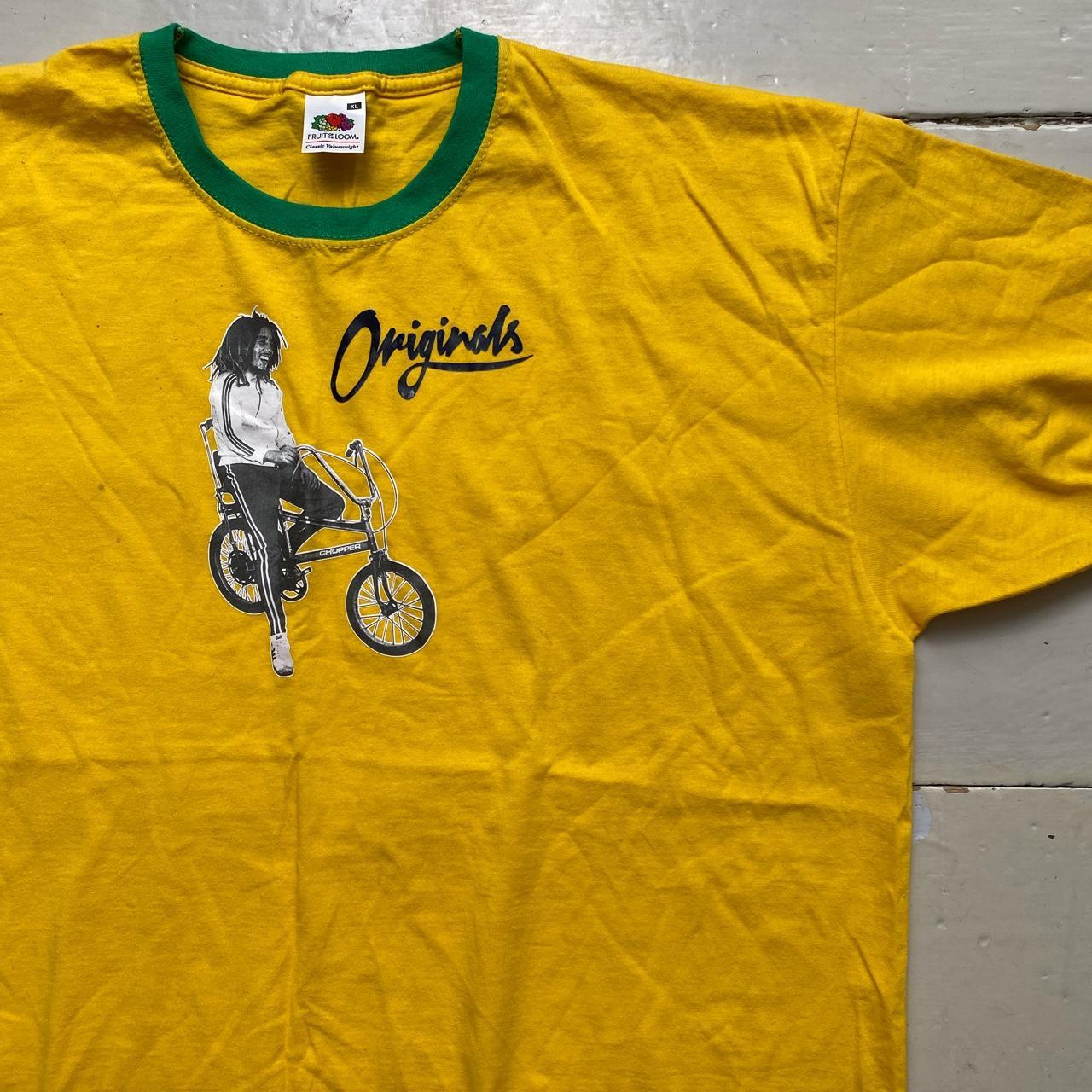 Bob Marley Chopper Originals T Shirt Brazil Yellow and Green