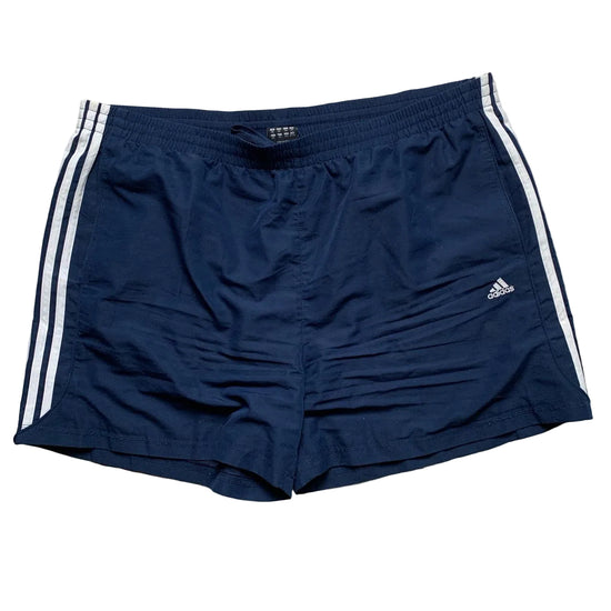 Adidas Performance Essentials Navy and White Strip Shorts (2XL)