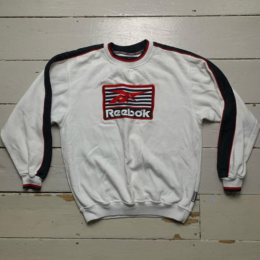 Reebok Vintage 90’s White Navy and Red Jumper