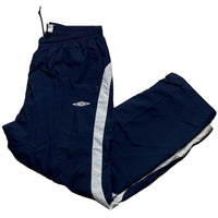 Umbro Vintage Navy and White Baggy Shell Track Pant Bottom (XL)
