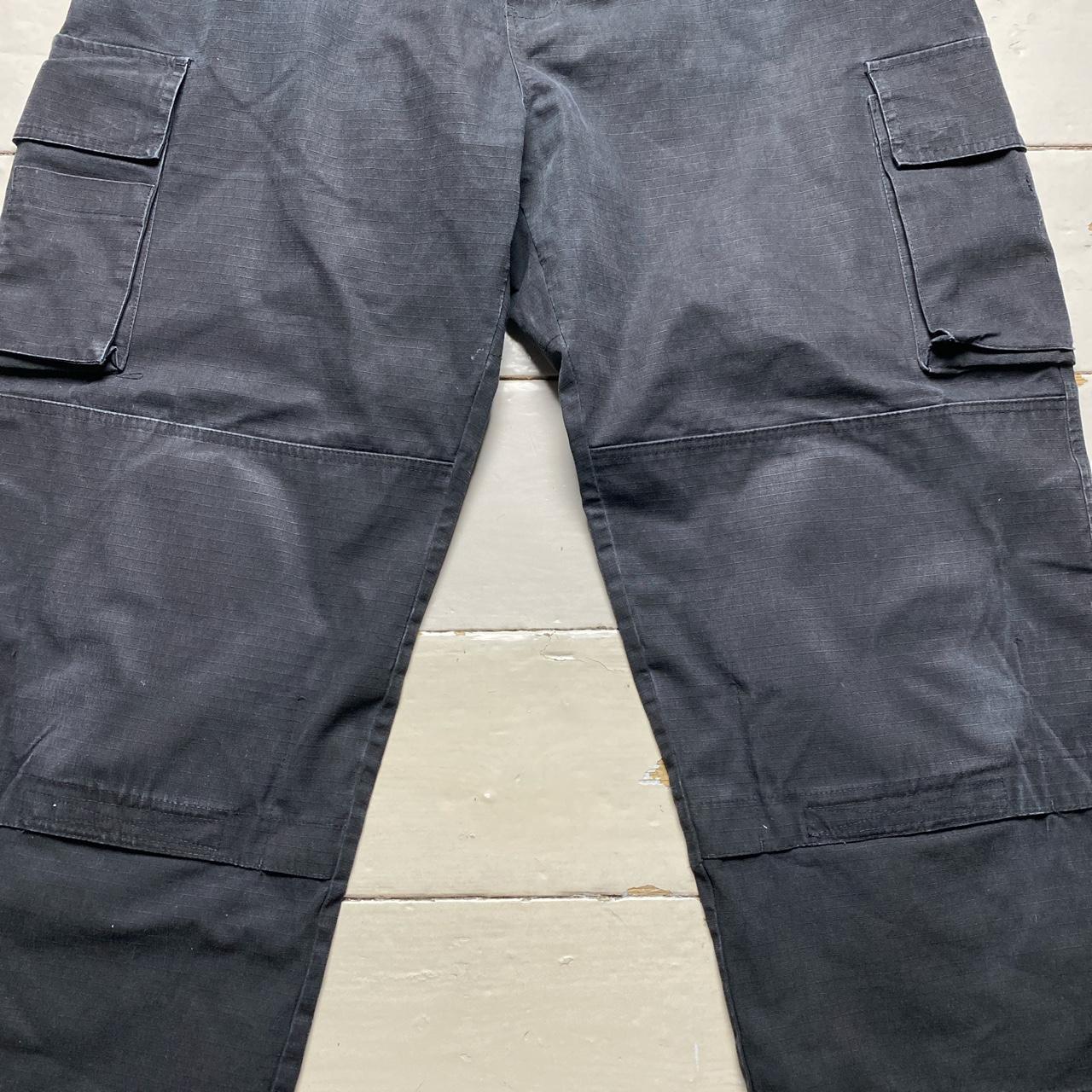 Black Cargo Baggy Trousers