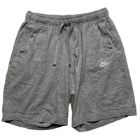 Nike Grey and White Swoosh Jogger Shorts (M)