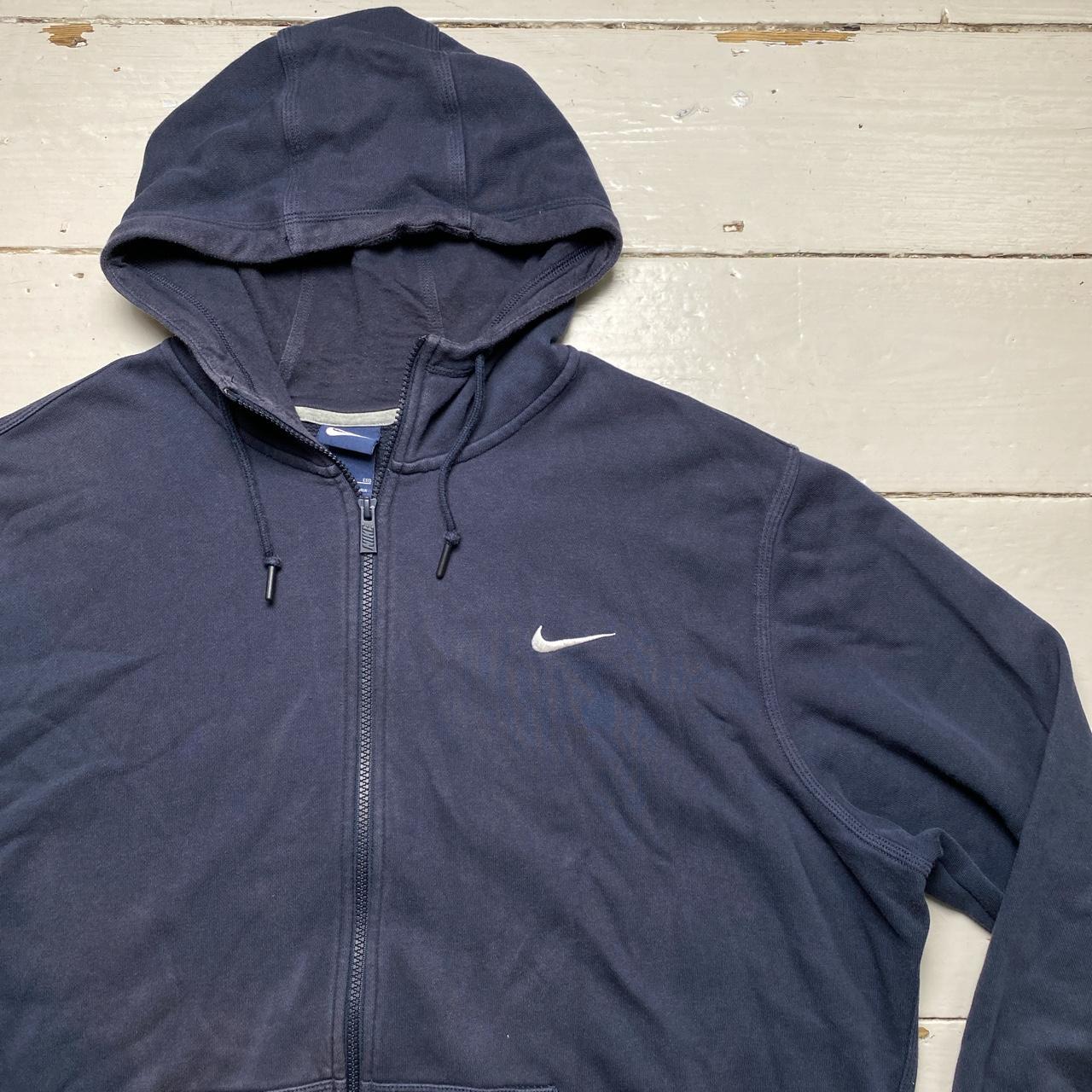 Nike Swoosh Navy and White Hoodie