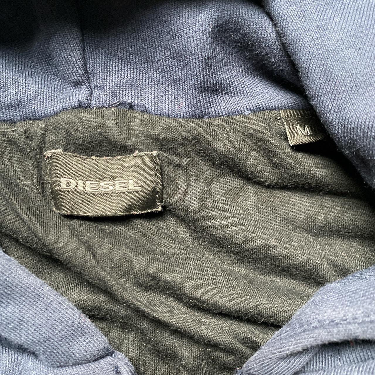 Diesel Half Denim Distressed Hoodie Jacket