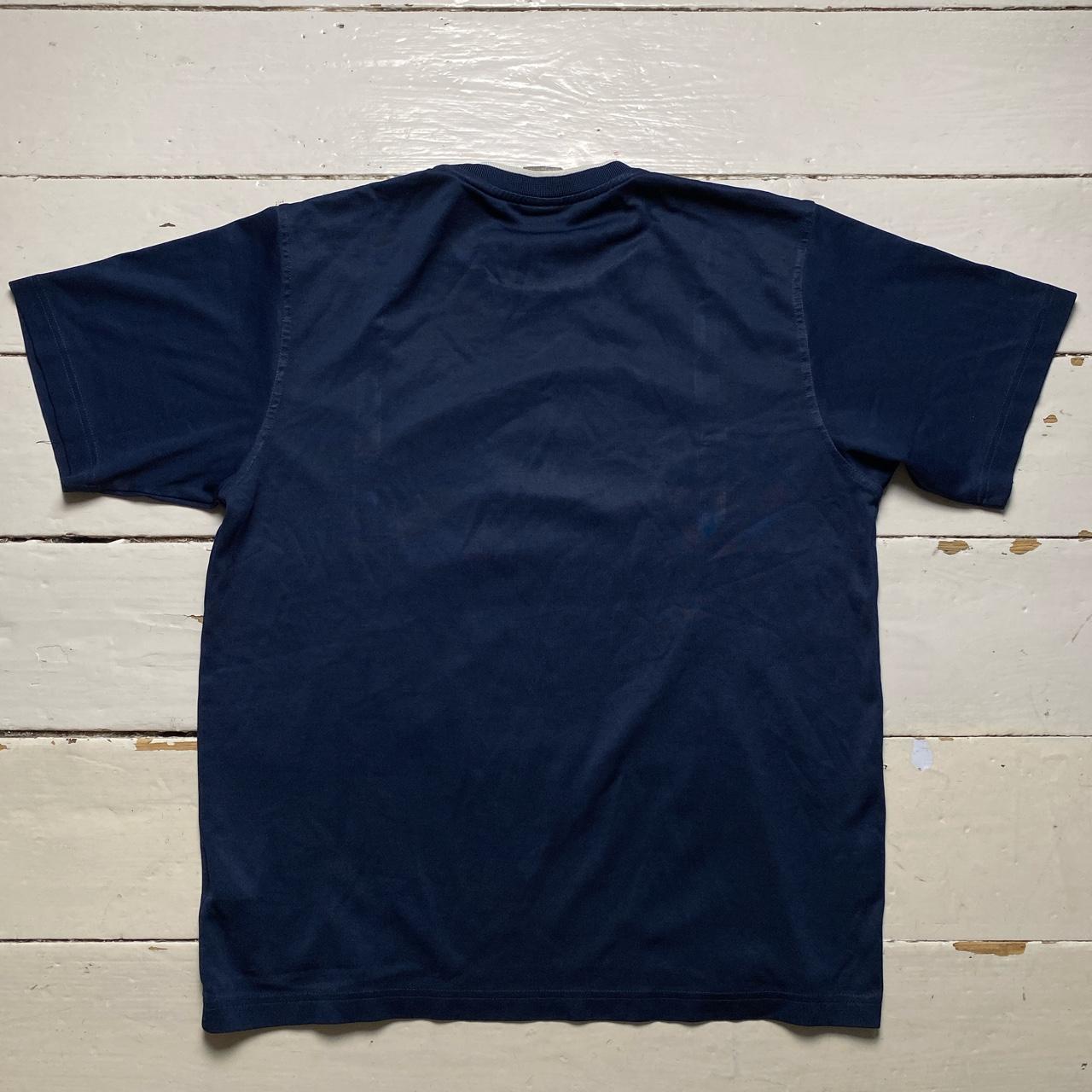 Nike Vintage Navy and White Spellout T Shirt